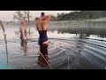 WILD AT HEART! WINTER WILD SWIMMING COLD WATER SWIM - PEAK DISTRICT - CHATSWORTH DERBYSHIRE