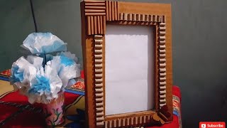 Best photo frame|| ఇలాంటి వాటితో ఒక మంచి frames చేసుకోవచ్చో || cardboard photo frame|| Cardboard