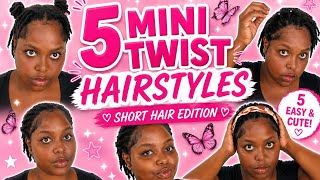 5 Mini Twists Hairstyles for Short Hair Simple Cute
