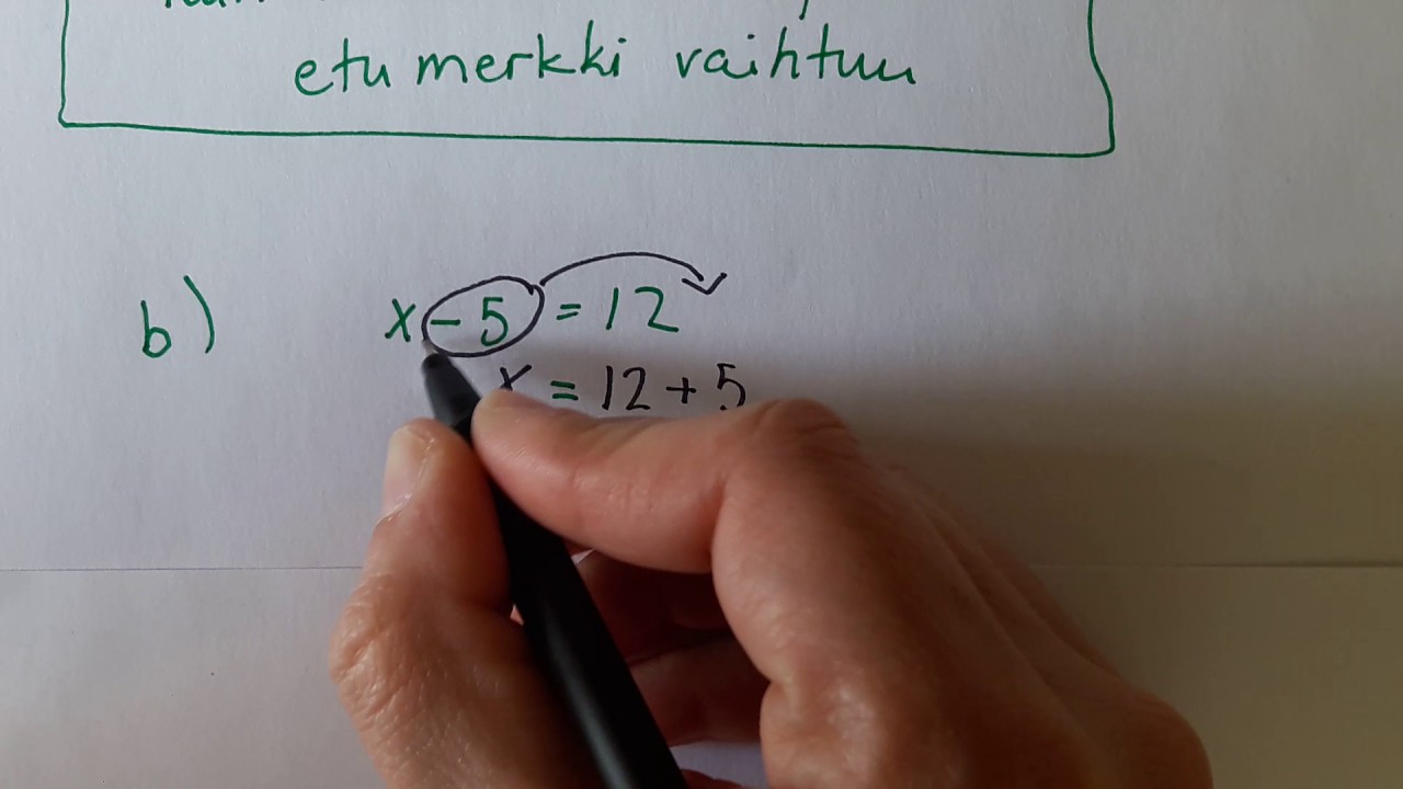 7lk yhtälön ratkaiseminen, osa1