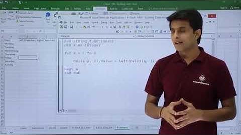 Excel VBA - String Functions Left Right