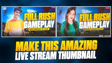 How To Make Gaming Streaming Thumbnail On Android / Bgmi Streaming Thumbnail Tutorial Easy