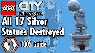 All 17 Silver Statues Destroyed + Unlock Mine Foreman In LEGO City Undercover 100% Guide screenshot 5