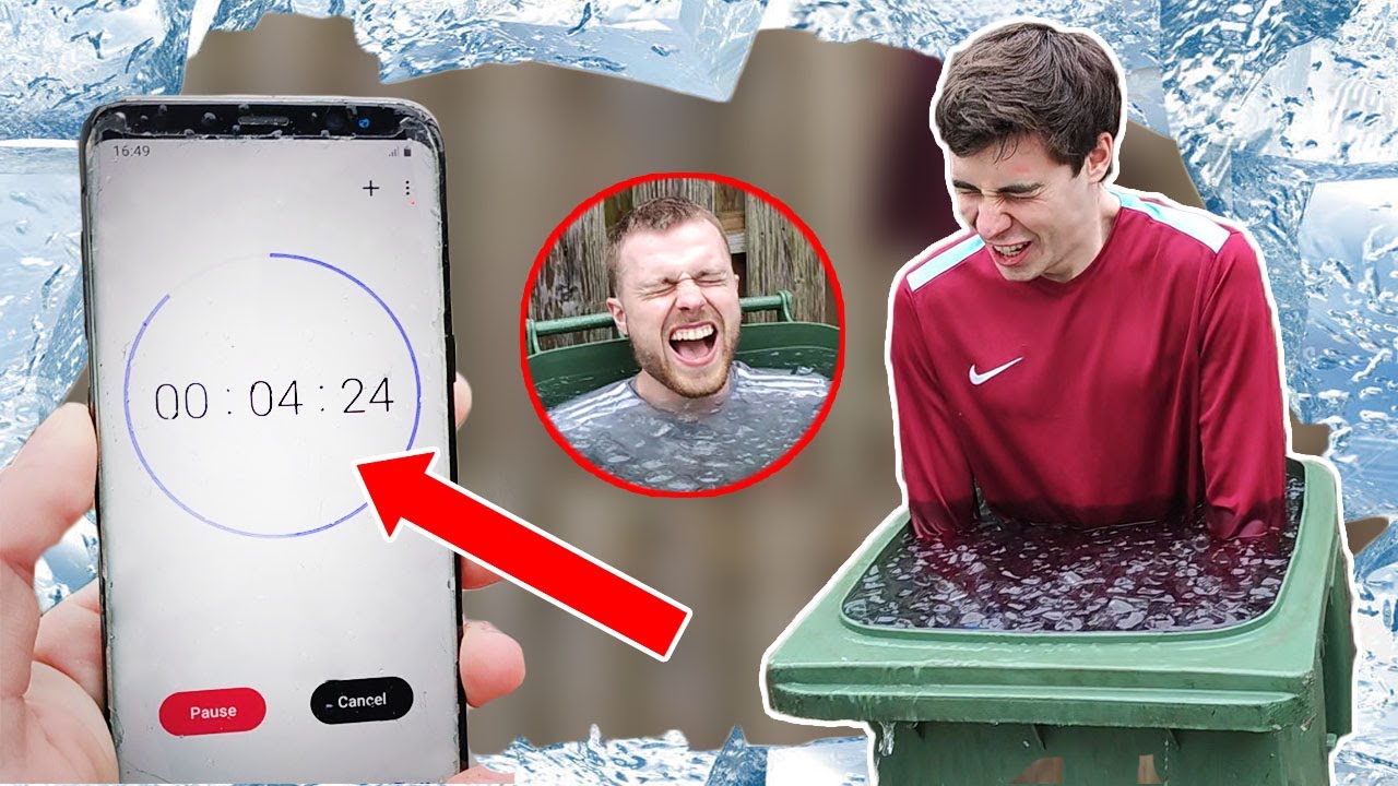 Two idiots thought a wheelie bin ice bath was a good idea YouTube