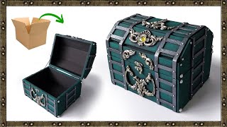 How to make VINTAGE style CHEST | DIY cardboard art