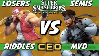 CEO 2023 - Riddles (Terry) vs MVD (Snake) Losers Semis - Smash Ultimate