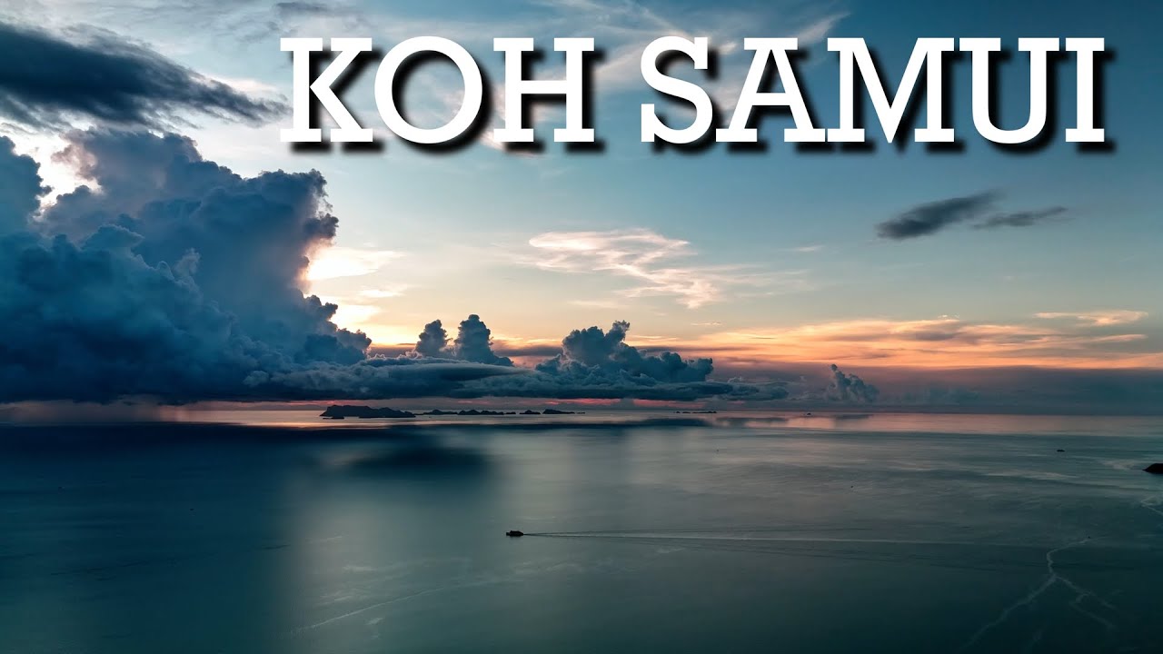 Samui Island. Nathon and LipaNoi coast line. Aerial video.