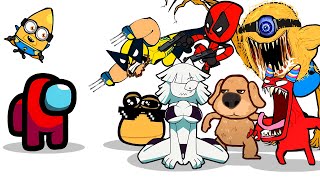 AMONG US VS ENEMIGOS FAMOSOS #5 | Palmita reaccion a Mini Crewmate Kills