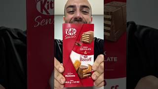 Experimenrando KitKat com Biscoff 🍫 #kitkat #biscoff #doces