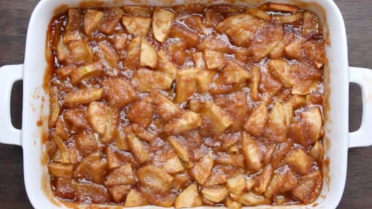 Karamell Bratapfel Dessert Youtube 