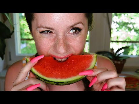 ASMR WATERMELON EATING SOUNDS