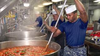 Inside Tiny US Submarine Kitchen Cooking 1000s of Meals During Rush Hour