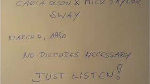 Carla Olson & Mick Taylor - Sway