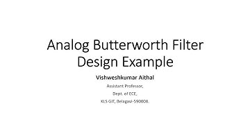 Analog IIR Butterworth Filter Design
