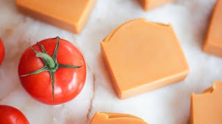 Natural tomato soap recipe🍅 Fresh & homemade