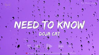 Need To Know - Doja Cat (Lyrics) | Shawn Mendes, Ellie Goulding, Justin Bieber,