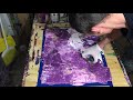 pink purple gold abstract painting tutorial