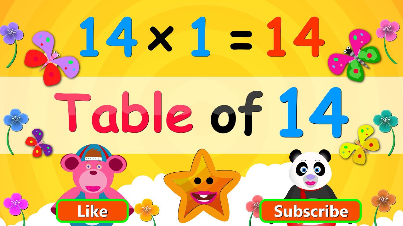 Table Of 14 | Multiplication Table | Times Table | टेबल | Table of ...