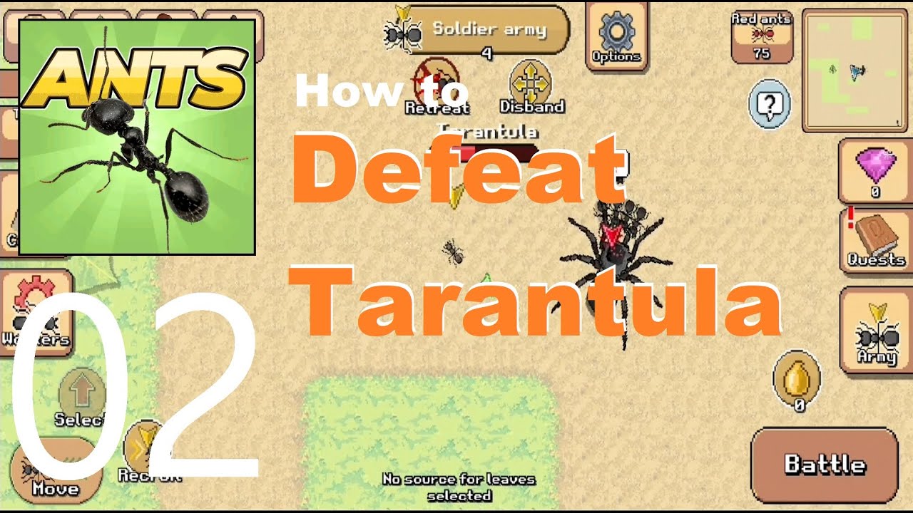 Pocket Ants Colony Simulator How to Defeat Tarantula YouTube