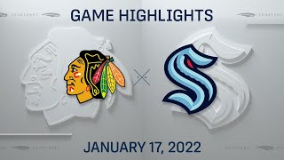 NHL Highlights | Blackhawks vs. Kraken - Jan. 17, 2022