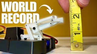 I Built the World’s Smallest Robot Arm (3D Printed/Arduino) (Guinness World Record!)