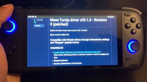 New turnip driver 25.1.0 R5 testing on Odin 2