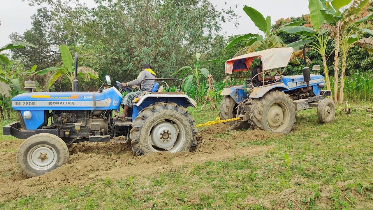 Tractor Full 😬 Tochan In Sonalika Di 750 Vs 745 Di | Tractor Farming video | 2 Sonalika Tractor ||