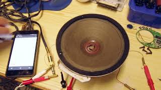 Test Reproduktoru Z Rádia Mikrofona Mk 203 Po Převinutí Buzení