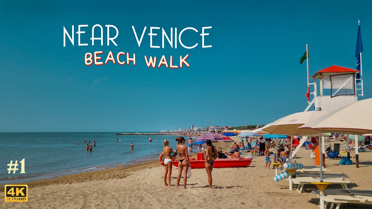 Adriatic Beach Walk 🇮🇹 | Near Venice | Part 1 | 4K Walking Tour