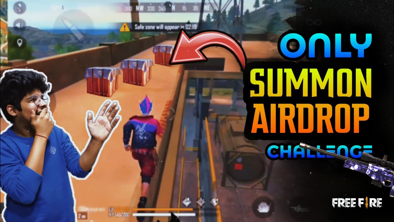 FREEFIRE || ONLY SUMMON AIRDROP CHALLENGE WITH TSG JASH & TSG LEGEND || BEST GAMEPLAY LIVE REACTION