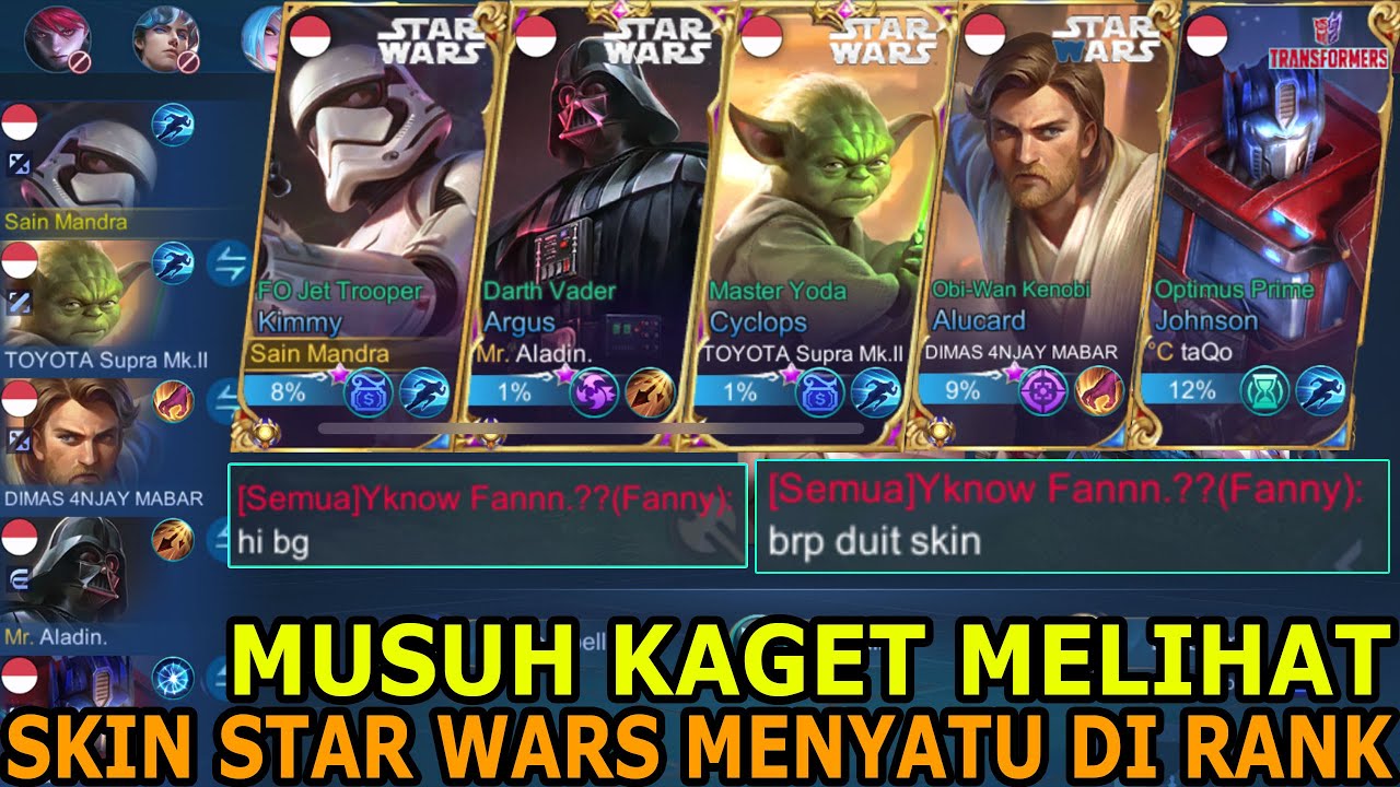 META FULL SKIN STAR WARS MENYATU DI RANK ! MUSUH