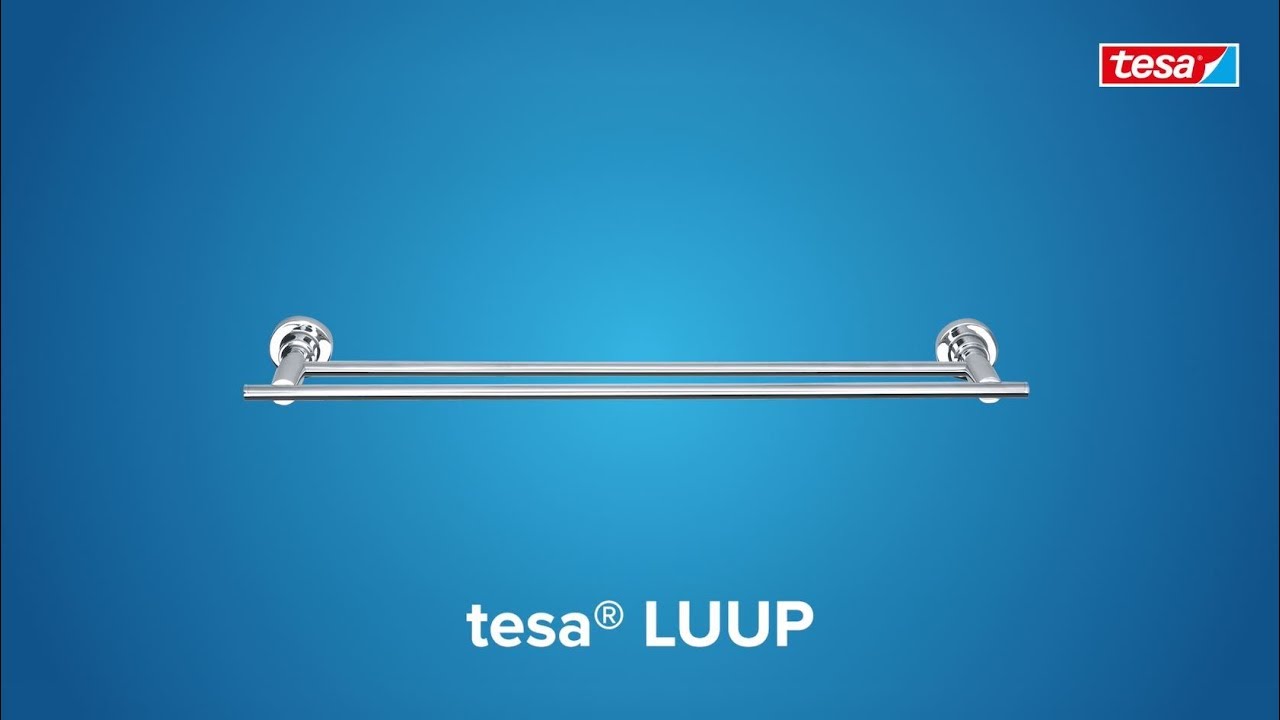 How to use the round, chromed tesa® Luup double towel bar