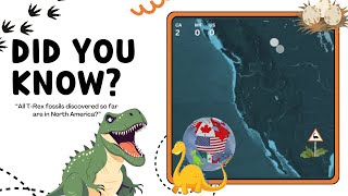 🦖 Did You Know? All T-Rex Fossils Found So Far Are in North America! 🌎 #dataviz