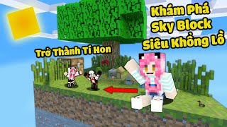 MỀU THỬ THÁCH 24H KHÁM PHÁ SKYBLOCK SIÊU KHỔNG LỒ TRONG MINECRAFT*REDHOOD SINH TỒN SKYBLOCK SIÊU ĐẸP