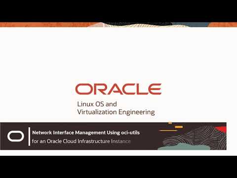 06. Network Interface Management using oci utils