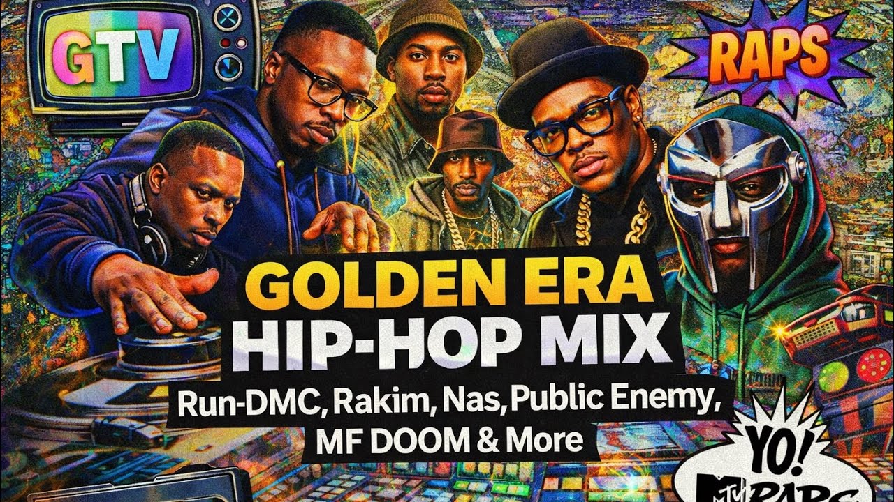 Watch GTV Raps: Golden Era Hip-Hop Mix 📼 | Run-DMC, Rakim, Nas, Public Enemy, MF DOOM & More on YouTube Watch GTV Raps: Golden Era Hip-Hop Mix 📼 | Run-DMC, Rakim, Nas, Public Enemy, MF DOOM & More on YouTube