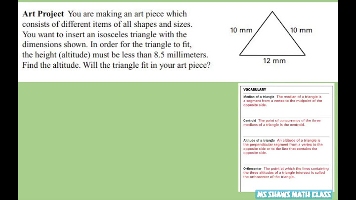 How to find the height of an isosceles triangle