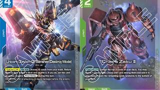 R/BL Banshee Control vs. G/R Zeon Aggro | Gundam Card Game Locals Gameplay