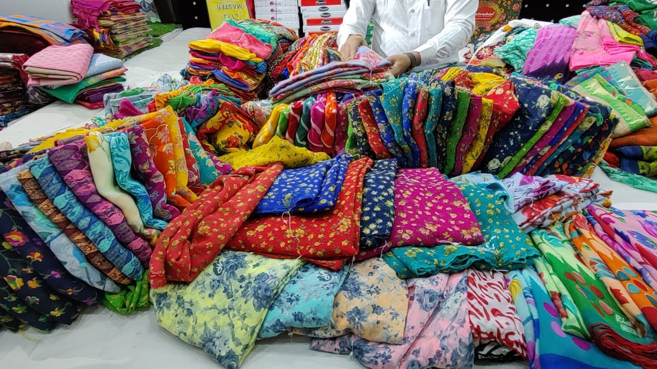 Chickpet Bangalore Wholesale Daily wear sarees | Single Saree Courier Available