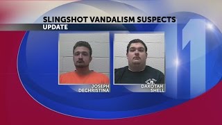 Two men arrested for slingshot shootings at Johnson City area businesses, homes
