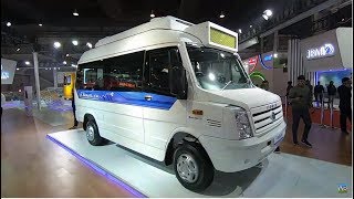 100% electric Bus Force E-TRAVELLER Electric bus in Auto Expo 2020