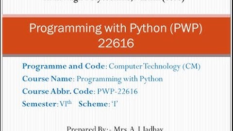 Programming with Python PWP 22616