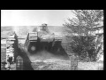 Capabilities of two  French Char 2C Super Heavy tanks being demonstrated HD Stock Footage