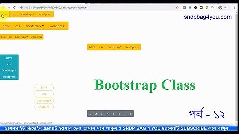 Bootstrap bangla Tutorial part 12 - sndp bag 4 you