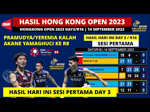 Hasil Hong Kong Open 2023 Day 3 Hari ini: Pramudya/Yeremia Kalah | Victor Hong Kong Open 2023 R16