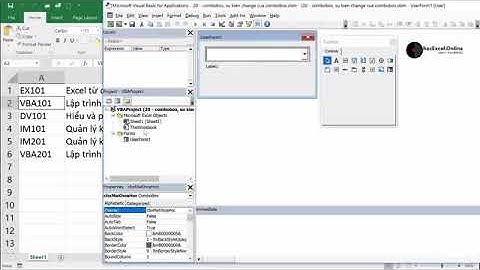 Bài 20  Sử kiện change của Combobox | VBA for Excel Nâng cao | Học lập trình - YouBo
