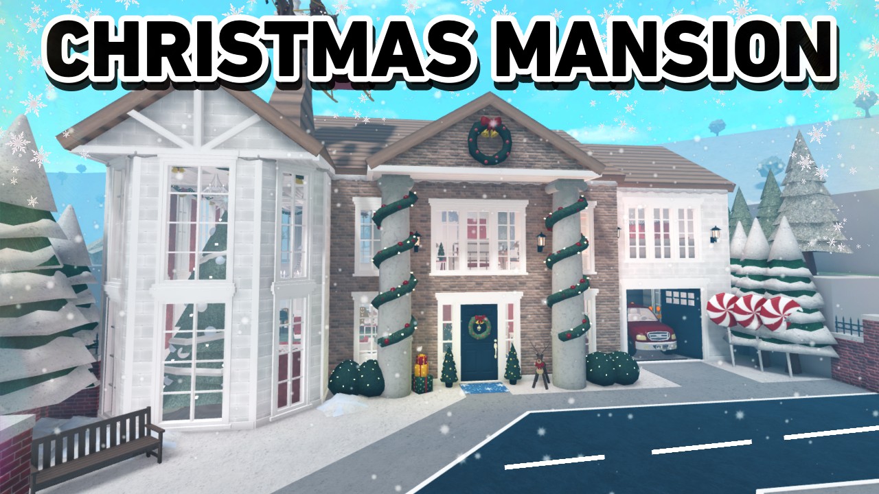 BUILDING A CHRISTMAS MANSION IN BLOXBURG - YouTube