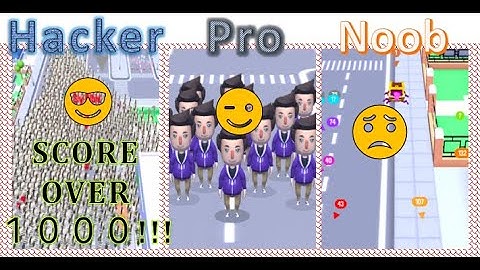 Crowd City (VOODOO) | Biggest crowd in the city | Hacker vs Pro vs Noob | THe GAminG SPaCe