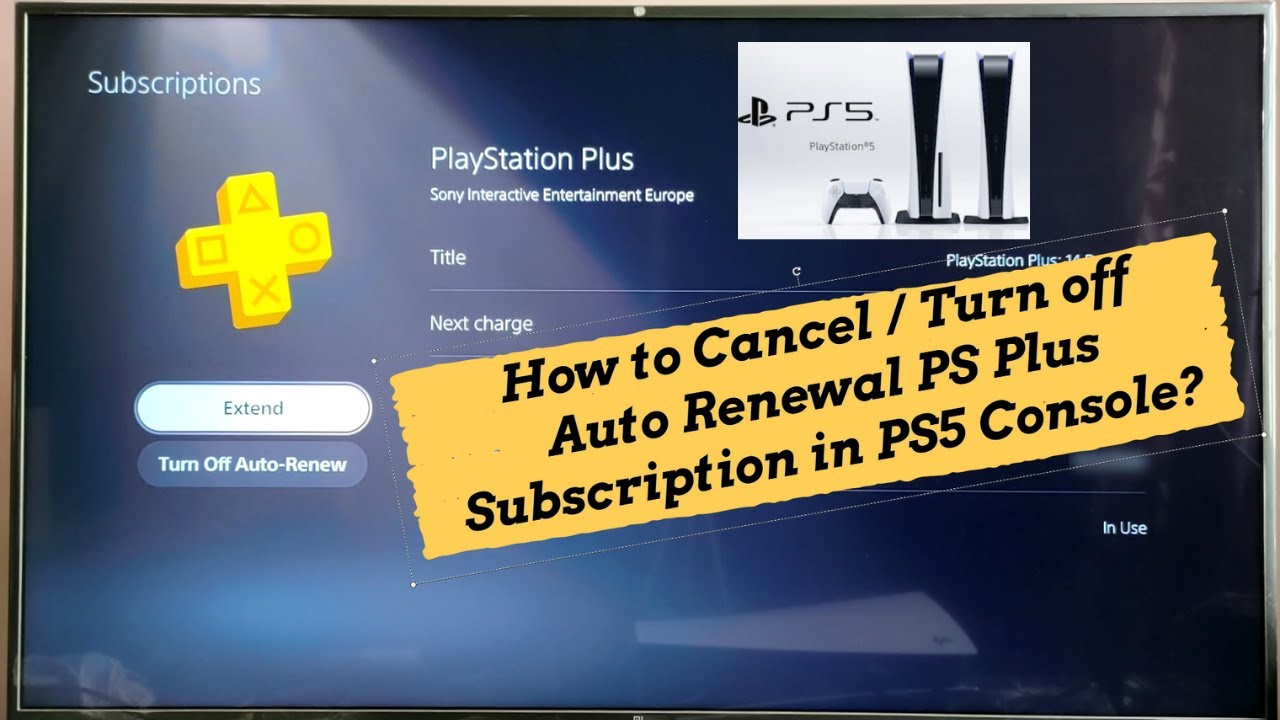 How to Cancel Turn Auto Renewal PS Plus Subscription PS5 Console? PlayStation 5 - YouTube