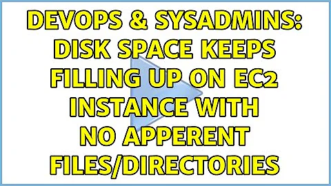 DevOps & SysAdmins: disk space keeps filling up on EC2 instance with no apperent files/directories